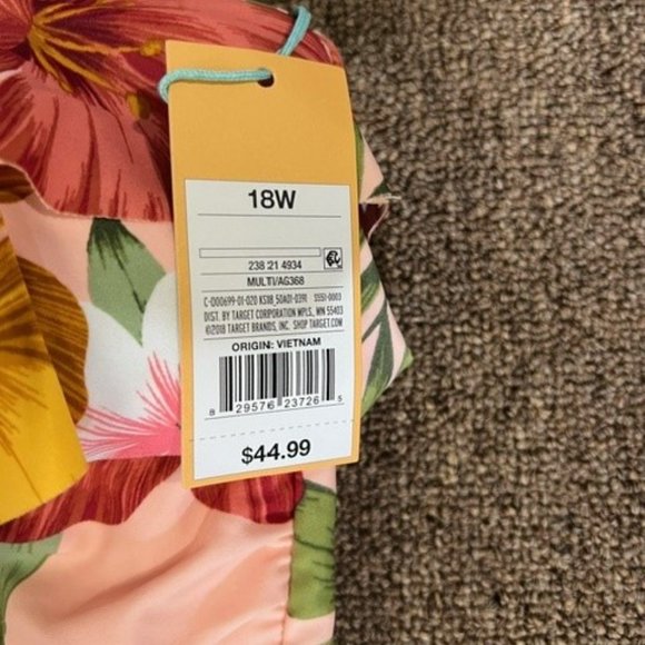 NWT-Size 18W Strapless Swimsuit - Picture 2 of 3